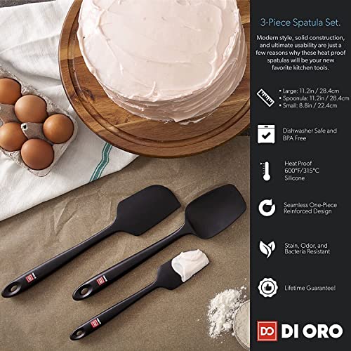 DI ORO Seamless Series 3 Piece Spatula Set DI ORO Seamless Series 3 Piece Spatula Set